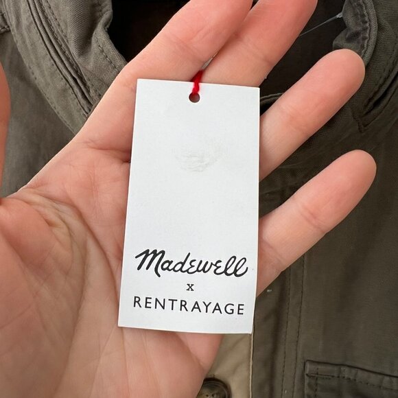 Madewell x Rentrayage NWT Upcycle Field jacket, Olive/tan, Size S - Picture 7 of 15